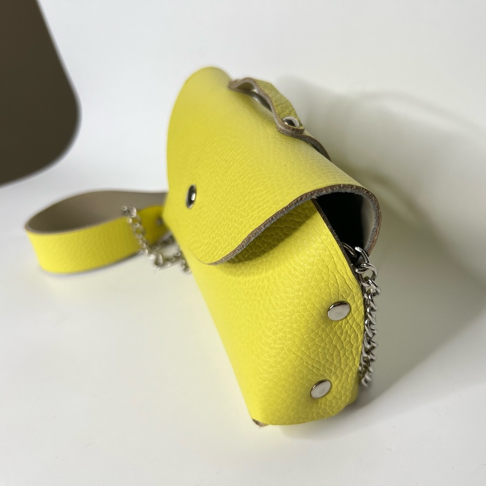 Leather green small crossbody bag - Picture 2 of 10
